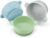 PandaEar 3 Pack Silicone Baby Bowls with Suction – Stay Put Silicone Bowls for Toddlers & Kids – Unbreakable First Stage Self Feeding Supplies – BPA-Free Infant Feeding Set (Blue/Green/Grey)