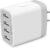 USB Charger Cube, Wall Charger Plug, AILKIN 4.8A 4-Muti Port USB Adapter | Power Plug Charging Station Box Base Replacement for iPhone 15 14 13 12 16 Pro Max/X/17, iPad Samsung Phones Charging Block