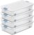 Sterilite 4-Pack 56 Quart Wheeled Latching Box, Underbed Clear Plastic Storage Organizer – Under Bed Rolling Container Bin with Lid and Wheels for Home or Dorm Bedrooms and Closets