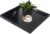 24″ Square Large Ottoman Tray, Wood Serving Tray with Handle, Modern Extra Large Black Decorative Trays for Living Room Coffee Table Home