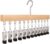 Hanging Closet Organizer with 12 Clips, Space Saving Closet Storage for Hats, Scarves, Socks, Jeans, Skirts & Pants, Multi-Purpose Clothes Hanger with Clips (1 PCS, Wood)