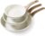 CAROTE 3Pcs Cream White Non Stick Skillet Set, Cream White | Non Toxic Granite Frying Pan with Heat-Resistant Handle, All Stovetops Compatible, PFOA-Free, 8″+10″+12″