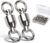 AMYSPORTS Ball Bearing Swivels Connector High Strength Stainless Steel Solid Welded Rings Barrel Swivels Saltwater Freshwater Fishing