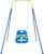 FUNLIO Toddler Swing with Foldable Metal Stand for Toddlers Aged 1~10 Years, 3-in-1 Baby Swing Set with 4 Sandbags for Backyard/Indoor/Outdoor Play, Easy to Assemble & Store – Bluegreen