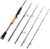 KastKing Spartacus Passage Travel Fishing Rods, Portable 4-Piece Spinning & Casting Rods, Extra Twin-Tip, IM7 Graphite Blanks, Stainless Steel Guides with Zirconium Oxide Rings, EVA Handle