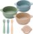 Eascrozn Baby Bowls with Suction and Baby Spoons Set of 3, Silicone Stay Put Bowls and Feeding Spoons for Babies Toddlers Kids, BPA Free,Microwave and Dishwasher Safe