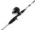Abu Garcia 5’6″ Ike Dude Youth Fishing Rod and Reel Spincast Combo, 2-Piece Rod, Size 6 Reel, Right Handle Position,White