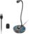 Plug & Play USB Computer Microphone, Flexible Gooseneck Desk Microphone for Podcasting, Streaming, Conference, Noise Canceling Microphone with Mute Button LED for PC/Mac
