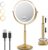 VFD 30X/1X Makeup Mirror with Lights, Height Adjustable Lighted Magnifying Vanity Mirror with 3 Lighting and Adjustable Brightness, 3000mAh Rechargeable Double Sided Switch for Desk Women Gift