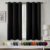 MIULEE Blackout Curtains for Bedroom Living Room 2 Panels, Thermal Insulated Room Darkening Drapes Grommet Noise Reducing Light Blocking Window Treatments 63 Inches Long 40×63 Inch Black
