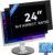 [2 Pack] 24 Inch Computer Privacy Screen for 16:9 Aspect Ratio Widescreen Monitor, Eye Protecting Anti-glare Blue Light Display Screen Privacy Protection, Removable Anti-scratch Coating