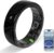Ceramic Smart Ring Health & Fitness Tracker for Men & Women, Heart Rate & Sleep & Activity Monitoring, Long Lasting Battery, IP68 Waterproof Ring for iOS & Android, No Subscription Fee (Black, #9)