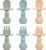 Eascrozn Baby Spoons and Forks Feeding Set, 6 Pack Silicone First Stage Self Feeding Toddler Utensils, BPA Free, Baby Led Weaning Supplies for Training Spoons