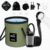 Portable Shower for Camping, 6000mAh Rechargeable Camping Shower with Intelligent LED Display, Foldable Bucket, 4 Spray Modes, IPX7 Waterproof Outdoor Camp Pump for Hiking, Travel, Car, Pet