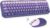 MOFII Wireless Keyboard and Mouse Combo, Compact Small Keyboard with Large Print, 2.4GHz Retro Typewriter Keyboard, Quiet Click Mouse for PC, Laptop, Desktop, Windows (Purple Gradient)