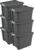 Sterilite Latch Tote Storage with Lids for Home & Office, 12 Gallon, 6-Pack | Heavy-Duty and Stackable Plastic Containers with Latches for Closet, Cabinet, Bedroom, Bathroom and Dorm Room Organization