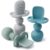 SAMiGO Silicone Baby Spoons Self Feeding 6+ Months – Infant Toddler Utensils – First Stage Baby Led Weaning Feeding Supplies – Set of 3 Pack