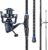 SOUGAYILANG Surf Fishing Rod and Reel Combo, Heavy 3-Piece Travel Spinning Rod with Reel for Red Drum, Striped Bass, Beach & Saltwater Fishing(9’/10’/11’/12′)