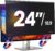 Magnetic 24 Inch Computer Privacy Screen Filter for 16:9 Aspect Ratio Widescreen Monitor, Eye Protection Anti Glare Blue Light, Removable Anti-Scratch Protector