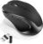 Mouse for MacBook Wireless Bluetooth Mouse Laptop MacBook Air Mac Pro Rechargeable Silent PC iPad Optical Mouse with Jiggler Dual Mode Switch Bluetooth 5.2/3.0 and 2.4GHz USB Type-C Receiver Black