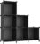 AWTATOS Closet Organizers and Storage, 6 Cube Storage Organizer, Black | Portable Closet Storage Shelves, DIY Stackable Storage Cube Book Shelf, Plastic Clothes Organizer Shelving for Bedroom, Home