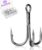 Treble Fishing Hooks 4X Strong 10/25/50Pcs Triple Hooks Sharp Barbed/High Carbon Steel/Round Bend for Lures Freshwater Saltwater