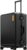 LEVEL8 Zipperless Checked Luggage with Aluminum Frame, Upgraded Medium Hardside Suitcase with Spinner Wheels, Metal Travel Luggage with Double Tsa Locks, 24 Inch, Black