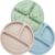 PandaEar 3 Pack Toddler Plates, Silicone Divided Suction Plate for Babies, BPA-Free 100% Food-Grade Silicone Unbreakable Baby Plate (Blue)