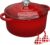 Enameled Cast Iron Dutch Oven – Umite Chef 5QT Pot with Lid & Cotton Potholders – Heavy-Duty Cookware for Bread Baking, Braising, Stews, Roasting(Red)