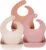 Eascrozn Silicone Bibs for Babies Toddler Set of 3, BPA Free, Soft Adjustable Waterproof Bibs for Feeding Essentials