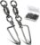 AMYSPORTS Saltwater Connector Fishing Snap Swivel High Strength Snaps Swivel Freshwater Ball Bearing Fishing Swivels Stainless Steel Corrosion Resistant Black Nickel