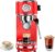 atatix 20 Bar Espresso Machine with Milk Frother, Compact Espresso Maker, Stainless Steel Coffee Machine with Precise Temp Control & 44oz Removable Water Tank for Latte, Cappuccino, Red
