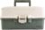 Plano Three-Tray Tackle Box, Green/Tan, Rust-Proof Brass Latch, Top-Access Tray with Deep Storage, Made in the USA, Portable Fishing Gear Storage Organizer