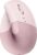 Logitech Lift Vertical Ergonomic Mouse, Wireless, Bluetooth or Logi Bolt USB Receiver, Quiet clicks, 6 Buttons, Compatible with Windows/macOS/iPadOS, Laptop, PC – Rose