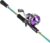 Sougayilang Fishing Reel Rod Combo, Two Pieces Colorful Poratble Light Weight Casting Rod with Spincast Fishing Reel for Freshwater
