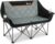 EMERIT Oversized Fully Padded Camping Chair, Heavy Duty 650LB Folding Camping Loveseat, Quad Fold Double Camping Couch with Cup Holders & Carry Bag for Outdoor, Lawn, Sports Events Black