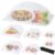 7Pack Various Size (40×24*1,17×17*2,14×14*2,12×12*2) Pop-up Food Tents Food Covers for Outside Mesh to Keep Bugs away,Reusable Collapsible Food Nets for Picnic Party BBQ Wedding Fruit