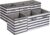 Amazon Basics Collapsible Fabric Storage Bins with Handles, Cube Organizer for Home Organization, 10.5″x10.5″x11″, White/Light Grey Stripe, 6-Pack