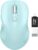 Trueque Wireless Mouse for Laptop, 2.4GHz Ergonomic Computer Mouse with Back & Forward Buttons, 3 Adjustable DPI Levels, 6 Buttons, Optical USB Cordless Mice for Windows PC, M01 (Light Blue)