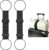 Multi Use Strong Adjustable Luggage Connector Straps for Suitcases,2 Pack Flexible Luggage Accessories Elastic Fastening Bag Strap (Black)