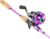 Souagyilang Spincast Fishing Rod Reel Combo,2 Pieces Medium Heavy Pole with Super Smooth Reel Trouble-Free Push-Button Bait Casting Design for Freshwater Bass Fishing