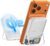 sharge ICEMAG 2 MagSafe Power Bank, 15W Qi2 Magnetic Portable Charger with Active Cooling 10000mAh Battery Pack with Foldable Stand Transparent, Design for iPhone 17/16/15/14 Series