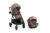 Joie Baby, Ginger and Rue Travel System – 4-in-1 Travel System with Lightweight Baby Car Seat and an Included Anti-Rebound Base for Easy Install and Height-Adjustable Stroller (Mocha)