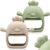 ChooKaChoo 2 Pack Baby Teething Toy Silicone Teething Mitten for Babies Over 3 Months Anti Dropping Wrist Hand Teethers Baby Chew Toys for Sucking Needs, BPA Free