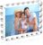 HOUSE DAY Acrylic Picture Frames 5×7 Acrylic Frame, 1 Pack Scalloped Magnetic 5×7 Picture Frame, Double Sided Clear 5 x 7 Photo Frame, Frameless FreeStanding 5 x 7 Picture Frames Gift for Desktop Display