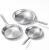 COOKER KING Stainless Steel Frying Pan Set of 3 (8+10+12 Inch), Cooking Pan Set, Induction Skillets Set, Non-Toxic, Fast & Even Heating, Oven & Dishwasher Safe, Metal Utensil Safe, Stay-Cool Handles
