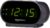 Amazon Basics Small Digital Oval Alarm Clock with LED Display, Nightlight, Snooze Function & Battery Backup, Black, 4.5 x 3.5 x 2.4 Inches
