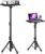 Projector Stand Tripod Adjustable, Laptop Height from 23.5 to 46.5 inches with Gooseneck Phone Holder, Floor for Office, Home, Stage, Studio, DJ Racks Holder Mount
