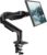 HUANUO FlowLift™ Single Monitor Mount, 13 to 32 Inch Monitor Arm, Adjustable Monitor Stand, Vesa Mount with Clamp and Grommet Base – Fits 4.4 to 19.8lbs LCD Computer Monitors