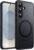 JETech Magnetic Case for Samsung Galaxy S25 Plus 5G, Compatible with MagSafe, Translucent Matte Back Shockproof Phone Cover (Black)